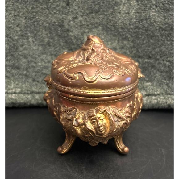 Antique Art Nouveau Jewelry Casket B and W 1904 - Picture 2 of 11